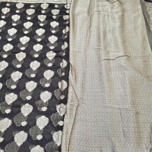 Black Colour georgette saree in banarasi pattern and full zari work - Image 5