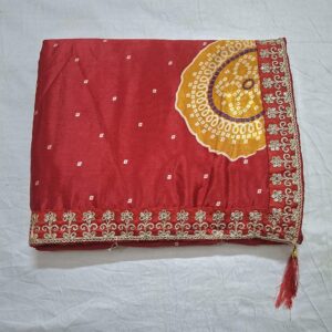 Red Colour Silk Saree With Full Work Blouse